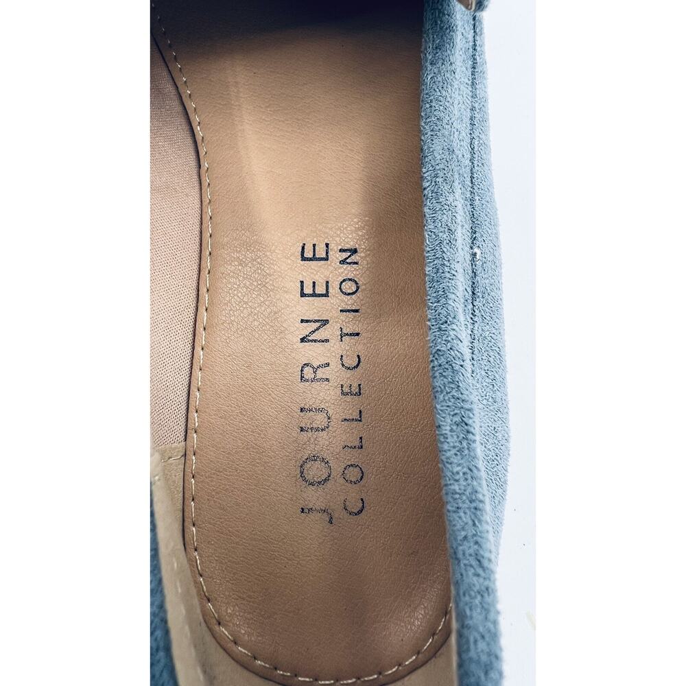 Journee Collection Loafer Shoes Blue Chunky 8 Blue NEW - Picture 6 of 6